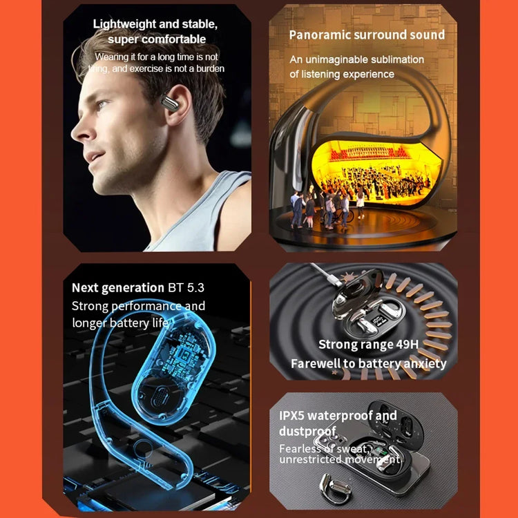 3-In-1 AI Translator Earbuds 144 Languages Noise Cancelling Bluetooth 5.3 Headset Instant Translator Smart Voice Real Time