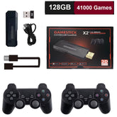 GD10 plus Game Console 4K 3D X2 plus Gaming HD Output TV Game Play 2.4G Dual Handle Portable Video Game Console for PS1 N64