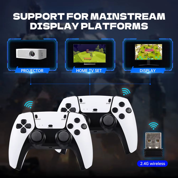 M15 Game Stick 4K Retro Video Game Console 64GB 20000+Games Handheld Game Console with Wireless Gamepads Controller HDMI Output