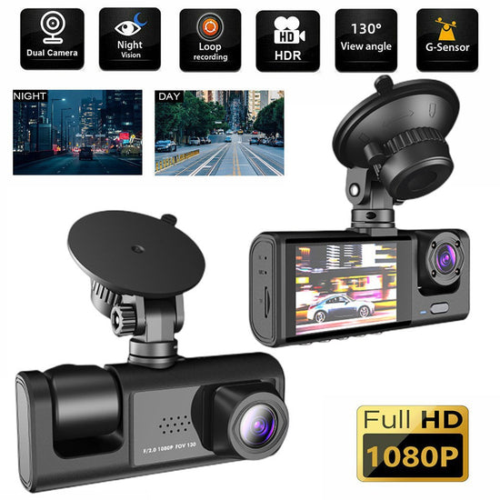 1080P Triple Lens Dash Cam WiFi Car Recorder with Night Vision