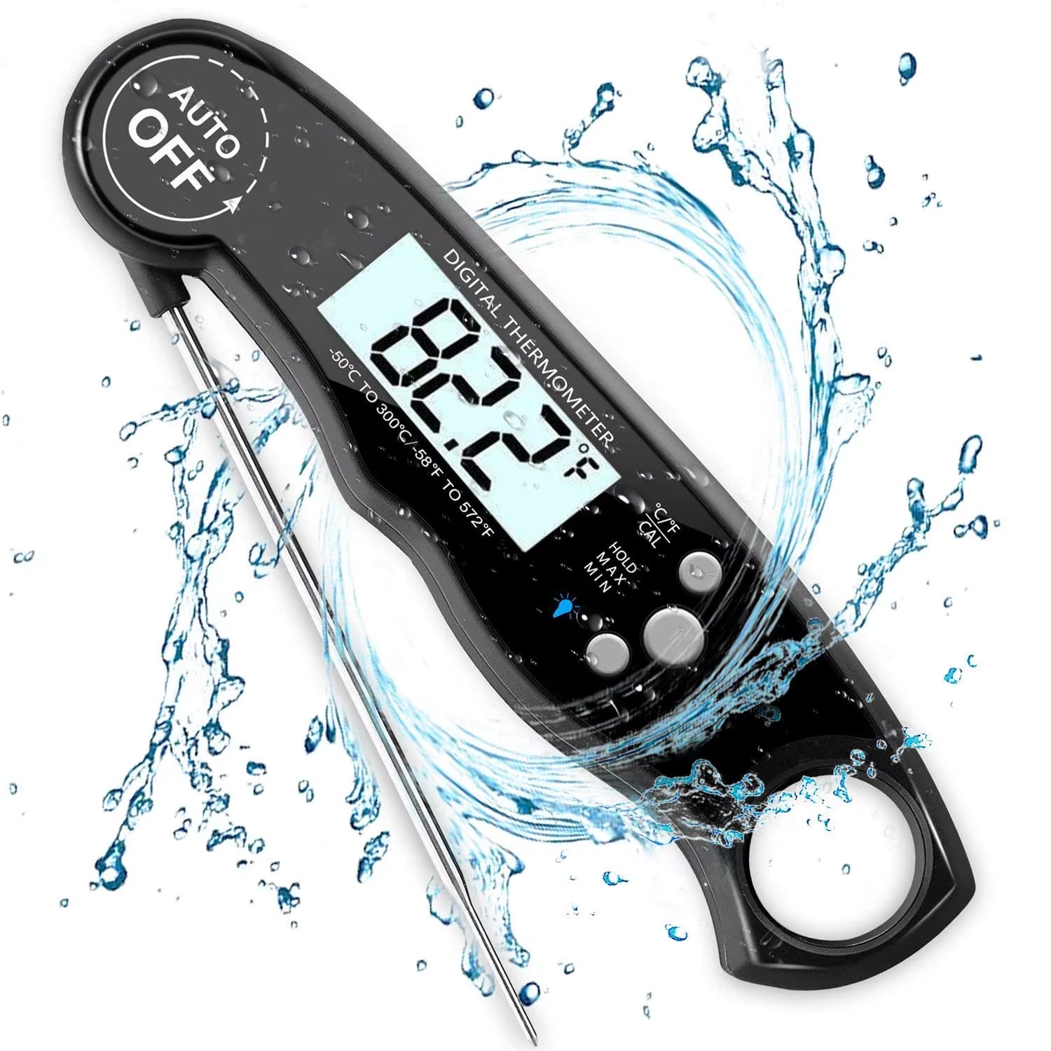 Kitchen Accessories Fast Reading Digital Meat Cooking Thermometer with Folding Probe Grill Thermometer