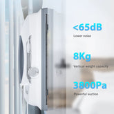 Two-Way Water Spray Smart Robot Window Washer W6 Anti-Drop 10 Language Options Remote Control Electric for Household Car Use