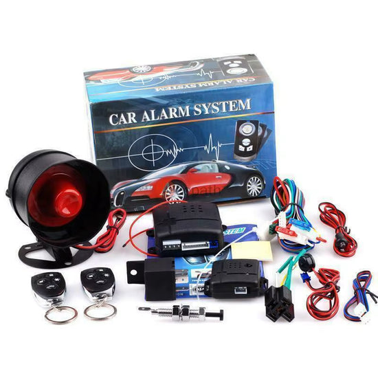 Car Anti-Theft Alarm 1-Way Vehicle Alarm System Protection Security System Keyless Entry Siren + 2 Remote Control Burglar Alarm
