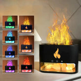 250Ml Air Humidifier Electric Ultrasonic USB 7 Color Flame Humidifier Essential Oil Fire Aroma Diffusers