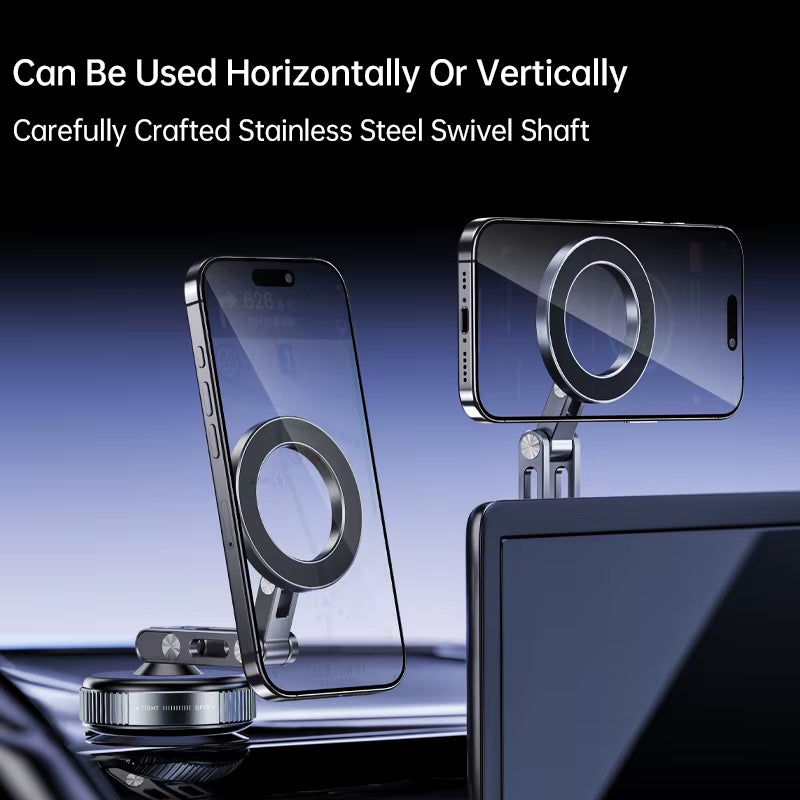 Boneruy X53 360 Rotate Vacuum Suction Cup Metal Phone Holder Aluminium Alloy Magnetic Adsorption for Gym Car Wall Glass