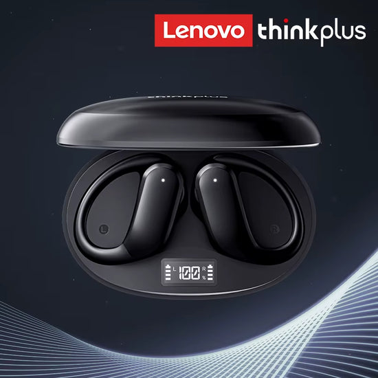 AI Translator Earbud Lenovo XT55 OWS Bluetooth 5.4 Wireless Noise Reduction HD Call Translation Headphones for Travel with Mic