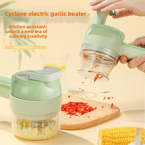 Electric Vegetable Chopper Multifunction Food Processor ? Portable Automatic Garlic, Onion & Vegetable Cutter for Kitchen Food Preparation