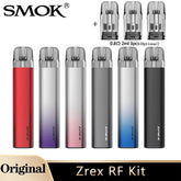 Original SMOK Zrex RF Kit Vape 500Mah Battery 0.8Ohm 2Ml Meshed Pod Cartridge Side Filling E Cigarette Vaporizer