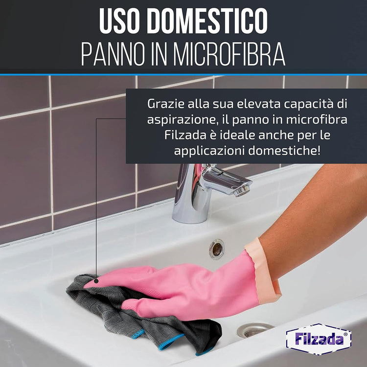 Filzada® 6X Panno Microfibra Auto - Panni Microfibra per La Cura Delle Auto 40X40Cm - Stracci Estremamente Assorbente