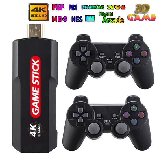 X2 Retro Gaming Console 64GB/128GB with 2 Wireless Controllers, HDMI 1080P HD Output, Open-Source Classic Video Game System