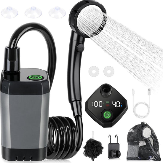 Portable Electric Shower Head with Multiple Spray Modes & Rechargeable Battery