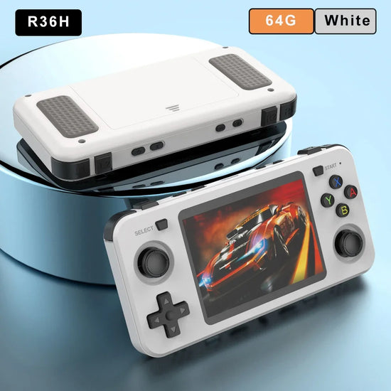 BOYHOM New R36H Handheld Game Console 3.5-Inch IPS Screen Linux RK3326 Retro Video Games Player 3000 Mah 64G 10000+ Classic Game