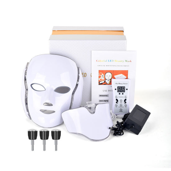 7 Color LED Phototherapy Neck Mask Skin Rejuvenation Beauty Device