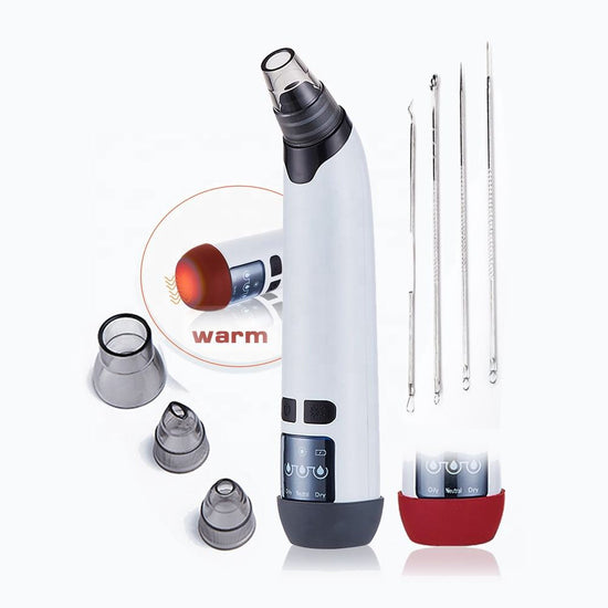 Ultrasonic Facial Pore Cleaner Blackhead Remover Vacuum Acne Suction Tool