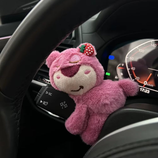 Car Cute Wiper Ornaments Plush Doll Capybara Panda Cat Turn Signal Switch Ornament Car Interior Decoration Accessories