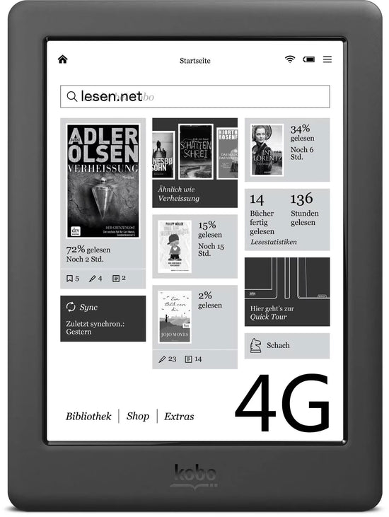 Kobo Glo HD 6" Ereader 300PPI KOBO N437 E-Ink Carta E-Book Reader 4G/16G/32G Touch Electronic Book 1448X1072 Kindle Onyx Tolino