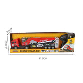 50CM 2.4Ghz RC Container Truck Kids Full Function Remote Control Rally Vehicle W/ Lights Large Truck Toy for City Role Play