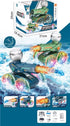 Dual Watch Remote Control 360 Rotating Flashing Light Transparent Wheel Amphibious Shoot Water Spray RC Stunt Car Toys for Kids