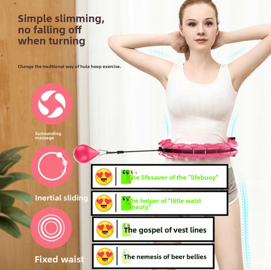 Detachable Hula Hoop Abdominal Fitness Ring Weight Loss Exercise Hoop for All Ages