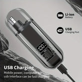 USB Rechargeable Nose & Ear Hair Trimmer for Men, Portable Mini Compact Design with Fast Charge, Electric Grooming Kit