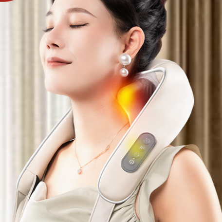 6D Electric Kneading Massager Heat Therapy Neck Shoulder Back Pain Relief Device