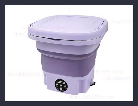 Portable Small Foldable Washing Machine with Spin Dryer for Socks Underwear Washer Household Mini Washing Machine EU Plug