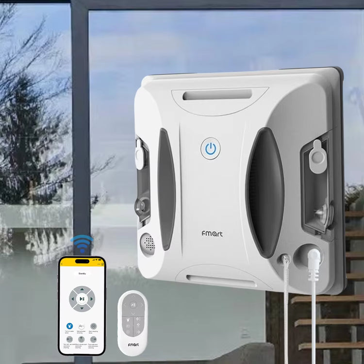 Two-Way Water Spray Smart Robot Window Washer W6 Anti-Drop 10 Language Options Remote Control Electric for Household Car Use