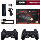GD10 plus Game Console 4K 3D X2 plus Gaming HD Output TV Game Play 2.4G Dual Handle Portable Video Game Console for PS1 N64